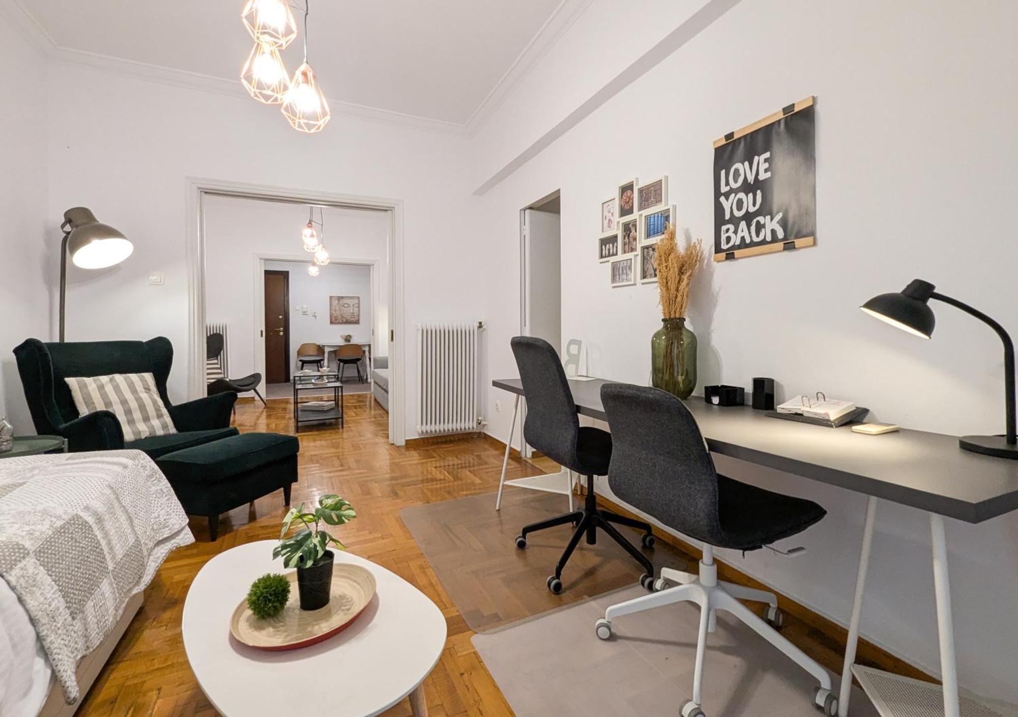 Spacious Apt For 5 Guests Next To Acropolis&Metro Aten Exteriör bild
